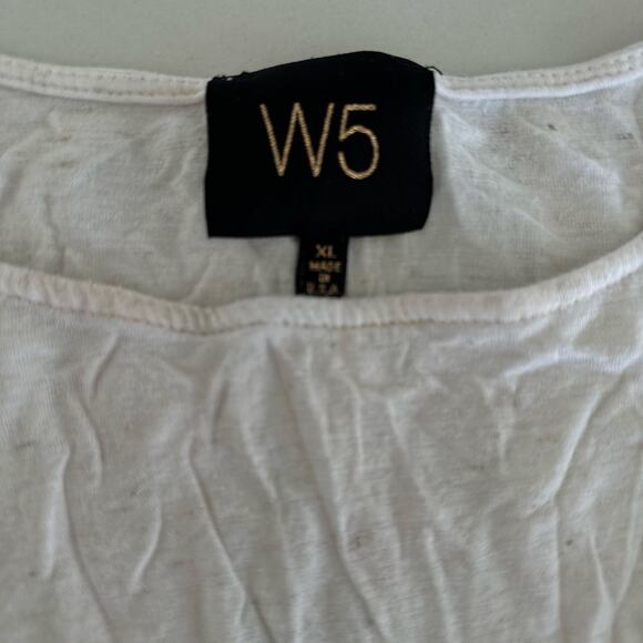 Anthropologie W5 Concepts Cream & Blue Striped Top - XL - Picture 4 of 4